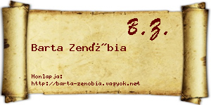 Barta Zenóbia névjegykártya